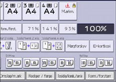 Illustrasjon av betjeningspanelet