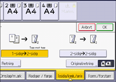 Illustrasjon av betjeningspanelet