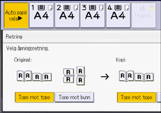 Illustrasjon av betjeningspanelet