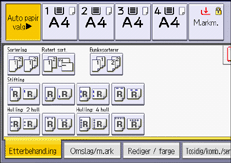 Illustrasjon av betjeningspanelet