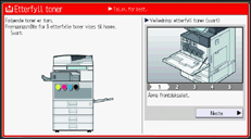 Illustrasjon av betjeningspanelet
