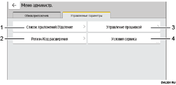 Иллюстрация экрана панели управления
