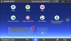 Экран панели управления