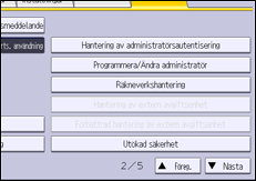 Bild av användarpanelens skärm