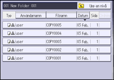 Bild på användarpanelens skärm