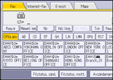 Bild på användarpanelens skärm