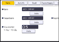 Bild på användarpanelens skärm