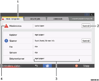 Bild av användarpanel (numrerade detaljer)