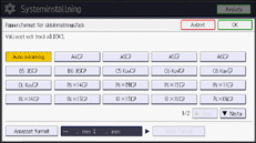 Bild på användarpanelens skärm