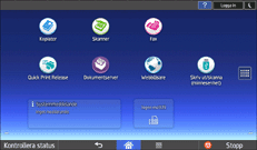 Bild på användarpanelens skärm