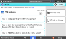 Användarpanelens skärm