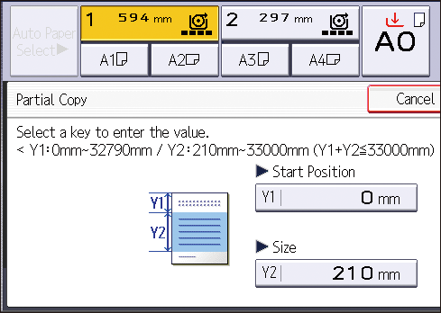 Operation panel screen illustration