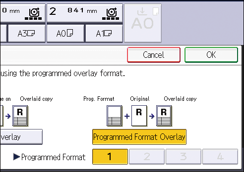 Operation panel screen illustration