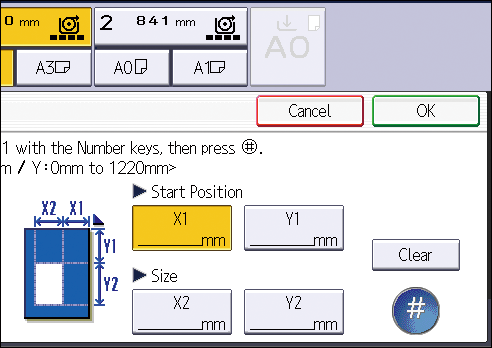 Operation panel screen illustration