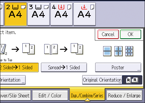 Operation panel screen illustration