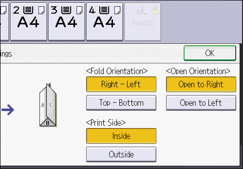 Operation panel screen illustration
