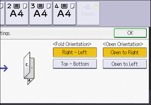 Operation panel screen illustration