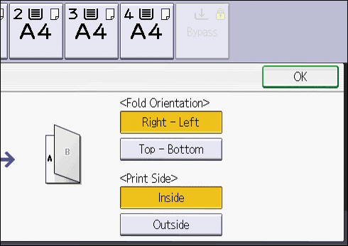 Operation panel screen illustration