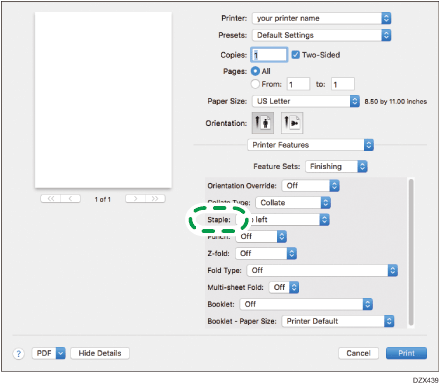 2 Sided Printing, Staple & Hole Punch! (on a MAC)