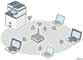 illustration of a wireless connection