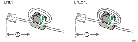illustration of a modular cable with ferrite core
