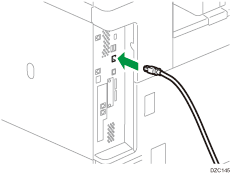 illustration of connecting the USB interfece cable