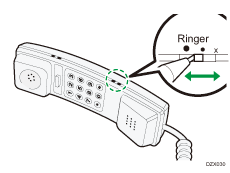 illustration of specifying the handset bell volume