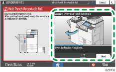 Operation panel screen illustration