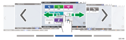 Ilustração da tela do painel de operação