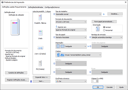 Ilustração da tela do driver