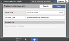 Il·lustració de pantalla del tauler d'operacions