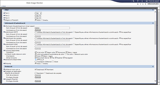 Il·lustració de la pantalla del navegador web