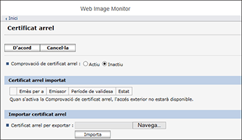 Il·lustració de la pantalla del navegador web
