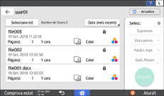 Il·lustració de pantalla del tauler d'operacions