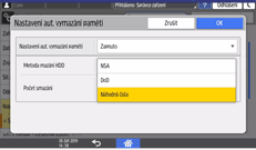 Ilustrace ovládacího panelu