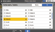 Ilustrace ovládacího panelu