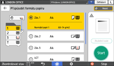 Ilustrace ovládacího panelu