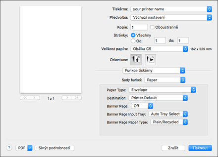 Ilustrace obrazovky ovladače