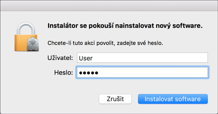 Ilustrace obrazovky ovladače