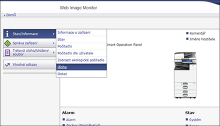 Ilustrace obrazovky webového prohlížeče