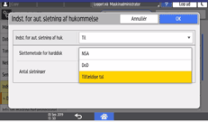 Operation panel screen illustration