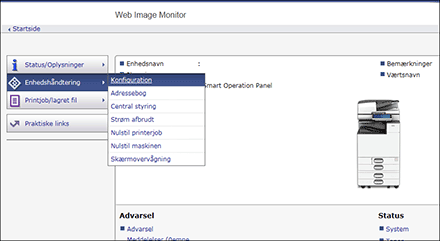 Illustration af webbrowser-skærm