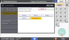 Operation panel screen illustration