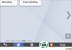 Operation panel screen illustration