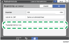 Operation panel screen illustration