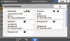 Operation panel screen illustration