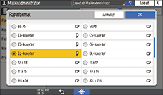 Operation panel screen illustration