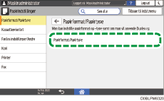Operation panel screen illustration