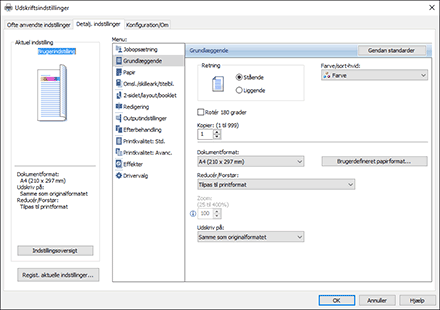 Illustration af driverskærmbillede