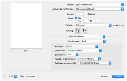 Illustration af driverskærmbillede